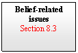 Text Box: Belief-related issues
Section 8.3



