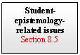 Text Box: Student-epistemology-related issues
Section 8.5  


