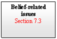 Text Box: Belief-related issues
Section 7.3



